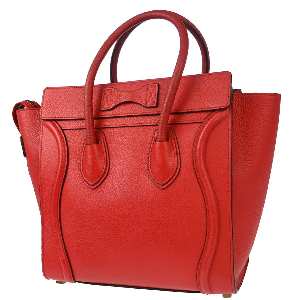 Celine Red Micro Luggage Handbag