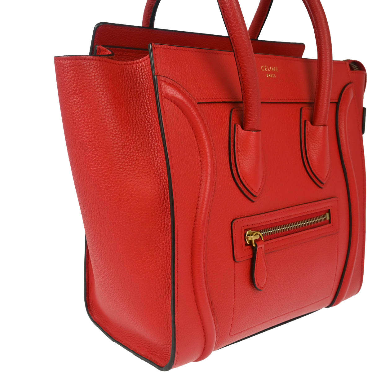 Celine Red Micro Luggage Handbag