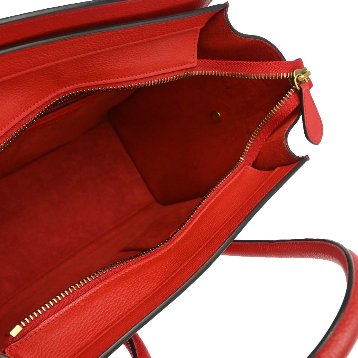 Celine Red Micro Luggage Handbag