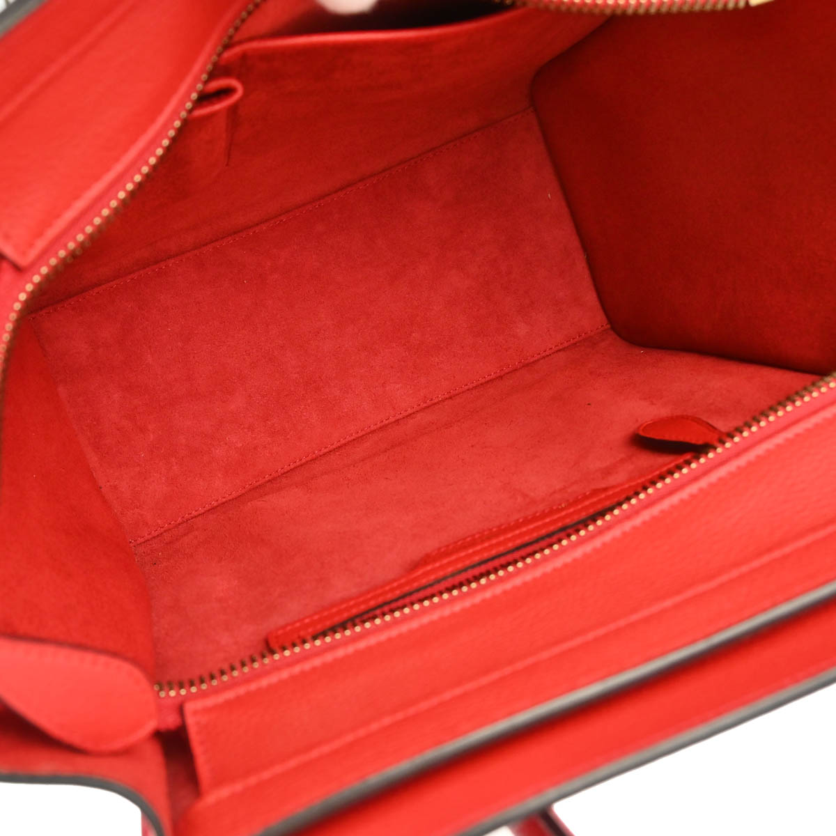 Celine Red Micro Luggage Handbag