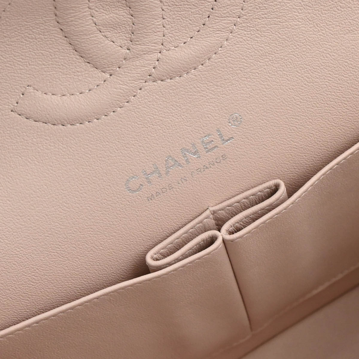 Chanel 2010-2011 Light Pink Lambskin Medium Classic Double Flap Shoulder Bag