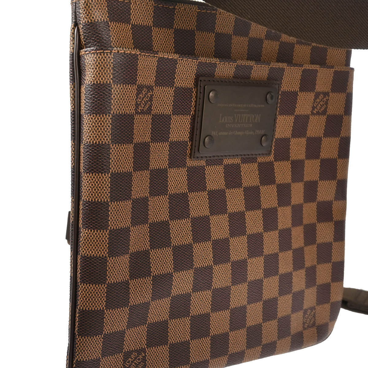 Louis Vuitton 2011 Damier Pochette Plate Brooklyn Shoulder Bag N41100