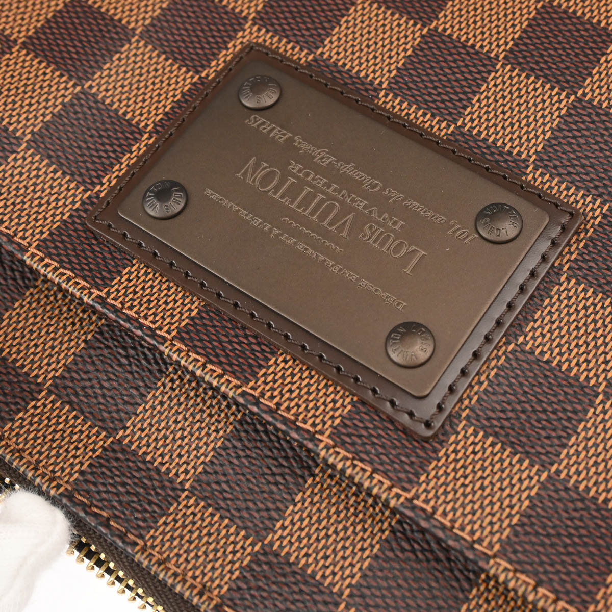 Louis Vuitton 2011 Damier Pochette Plate Brooklyn Shoulder Bag N41100