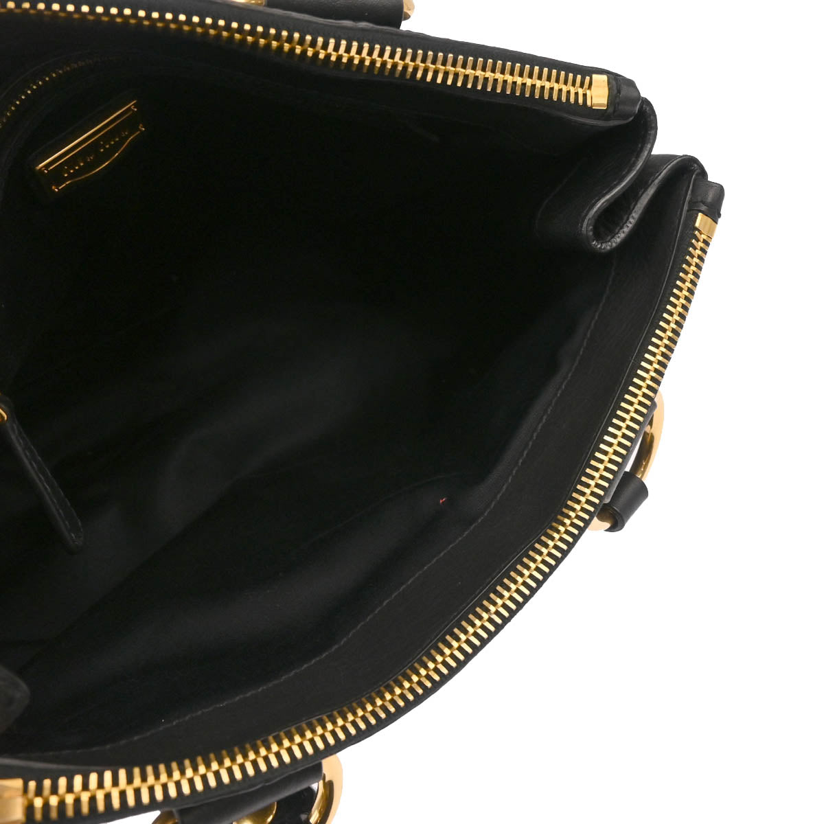 Miu Miu Black Leather 2way Shoulder Handbag