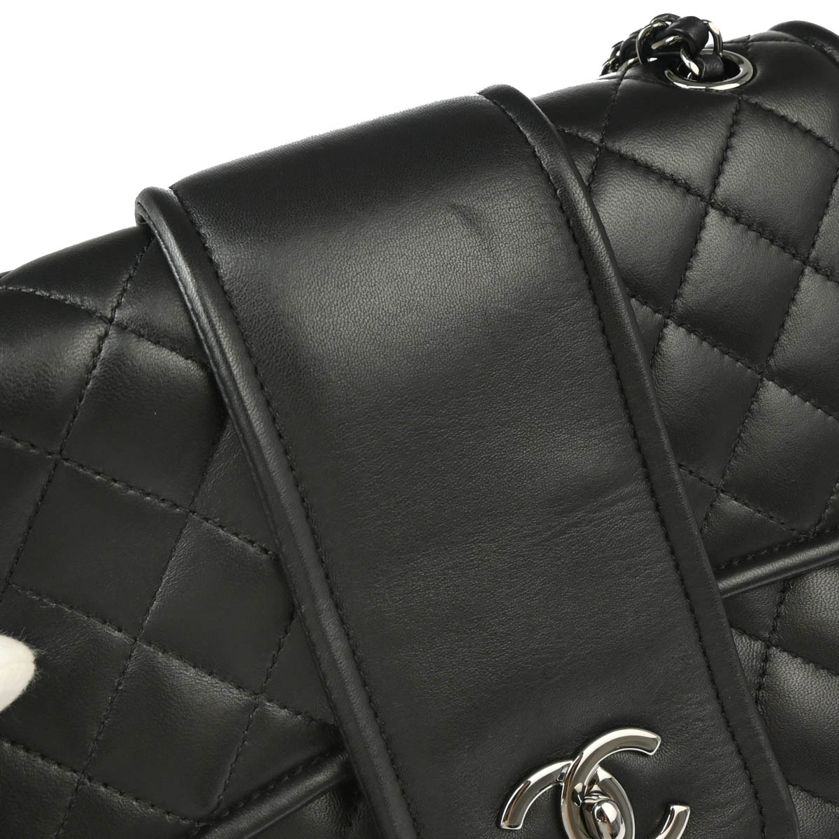 Chanel 2015-2016 Black Lambskin Elementary Chic Shoulder Bag