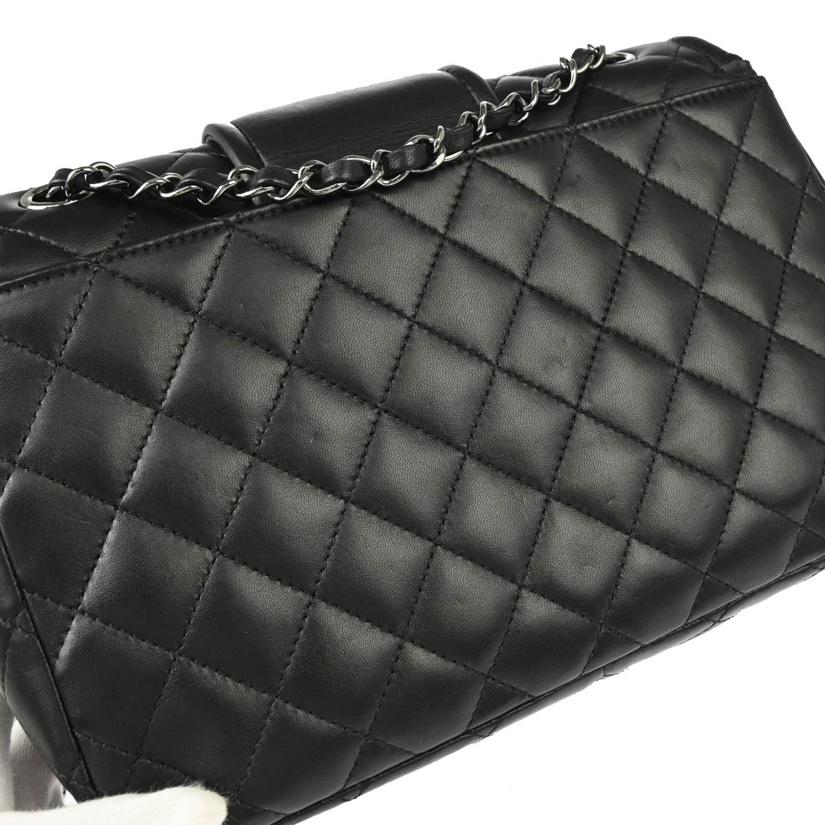 Chanel 2015-2016 Black Lambskin Elementary Chic Shoulder Bag