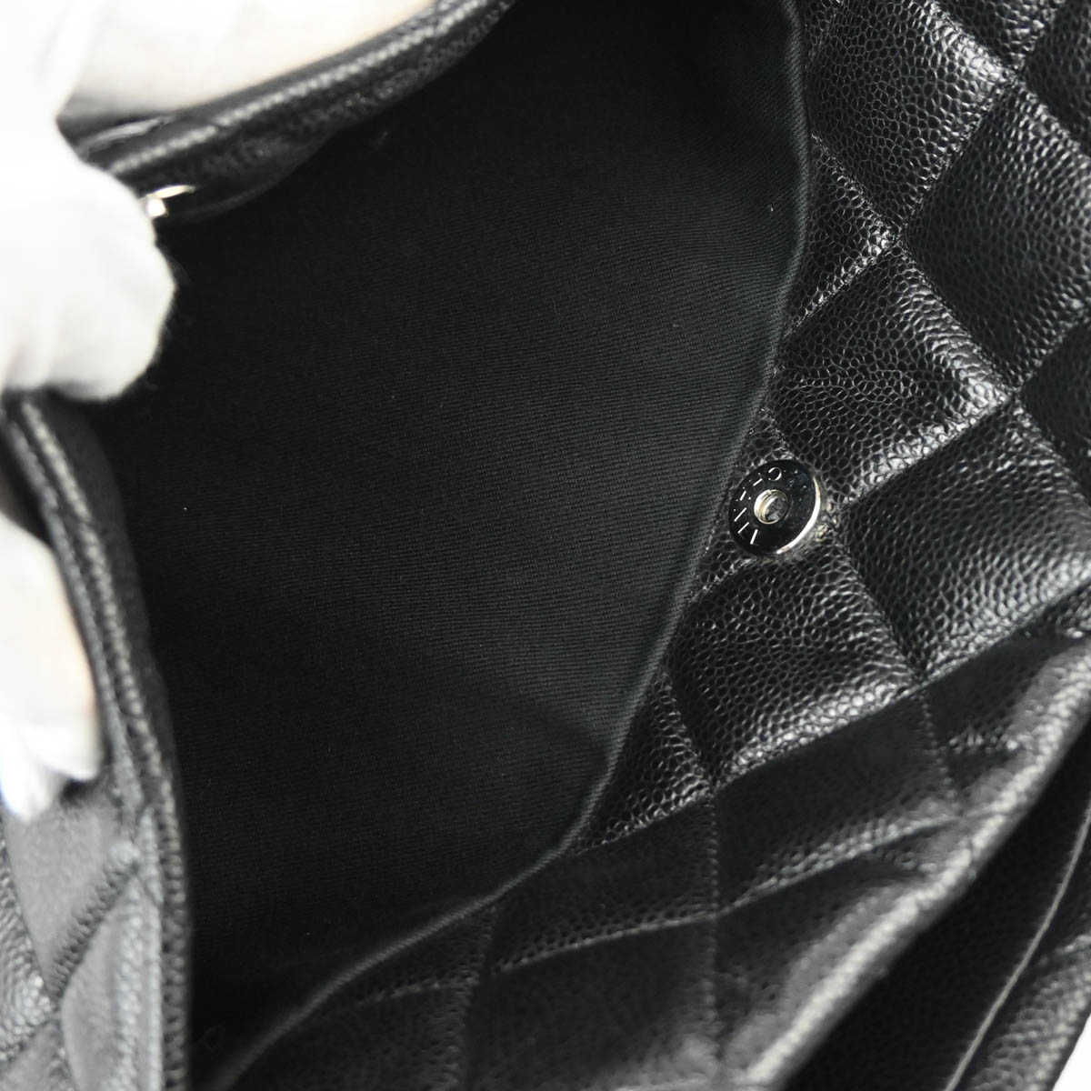 Chanel 2012-2013 Black Caviar Chain Shoulder Tote Bag