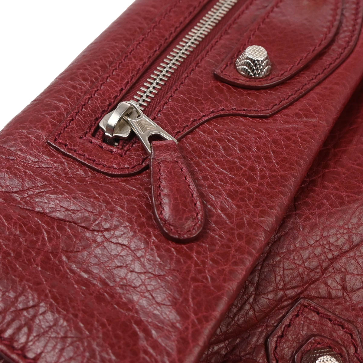 Balenciaga 2015 Red Leather Envelope Clutch Shoulder Bag