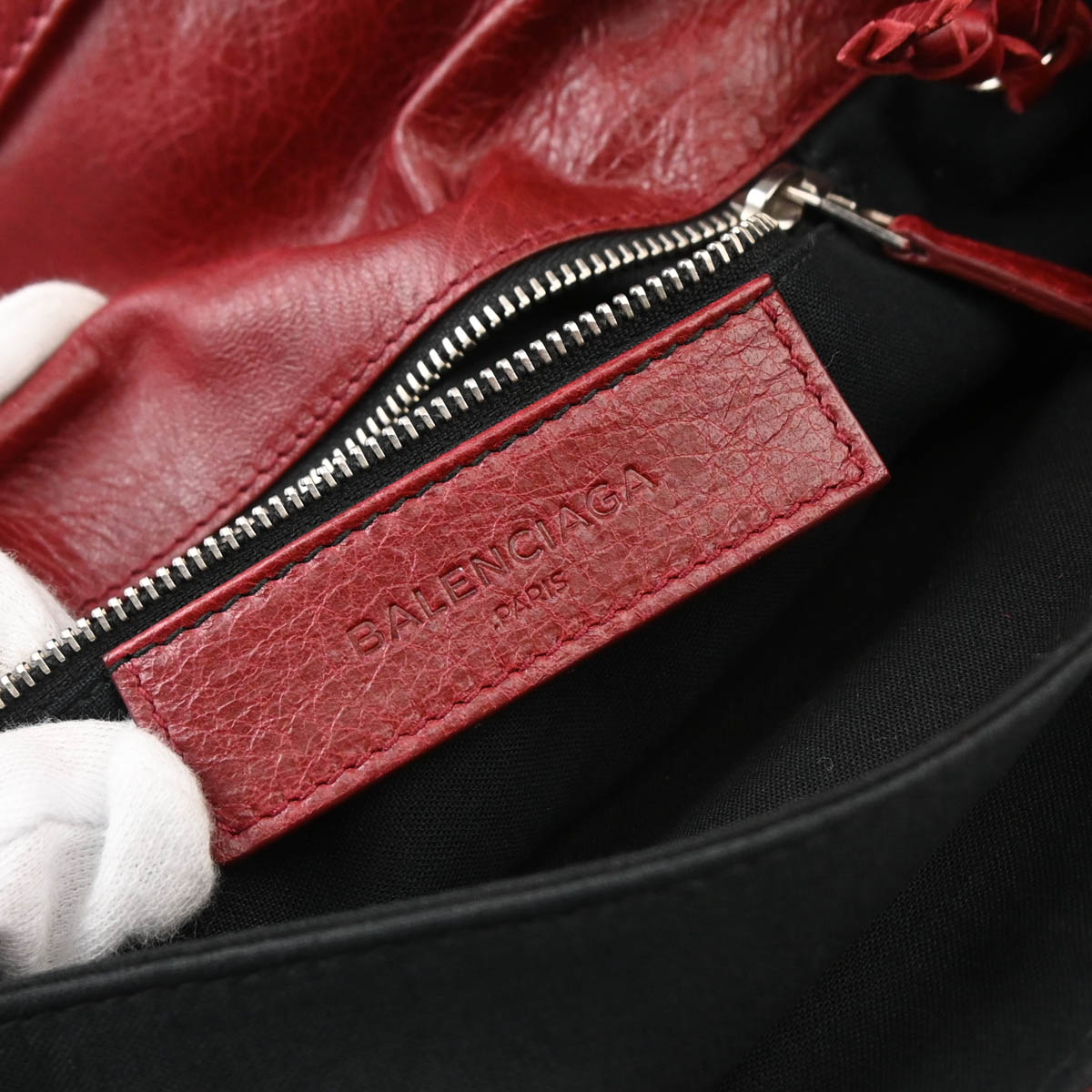 Balenciaga 2015 Red Leather Envelope Clutch Shoulder Bag