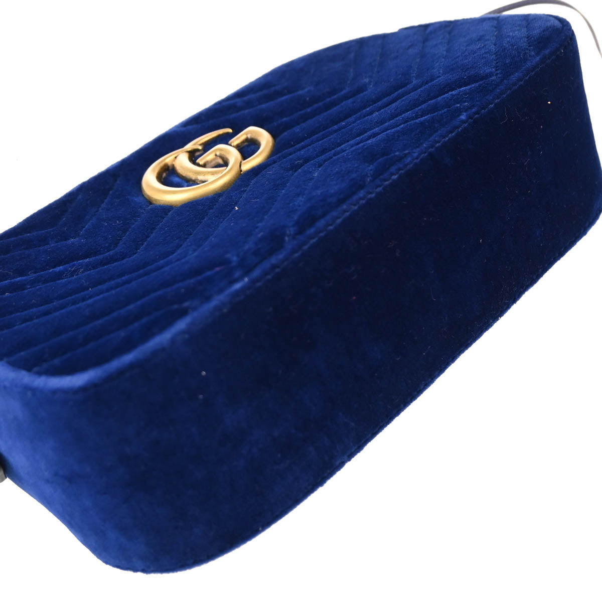 Gucci 2016 Blue Velvet Marmont Shoulder Bag