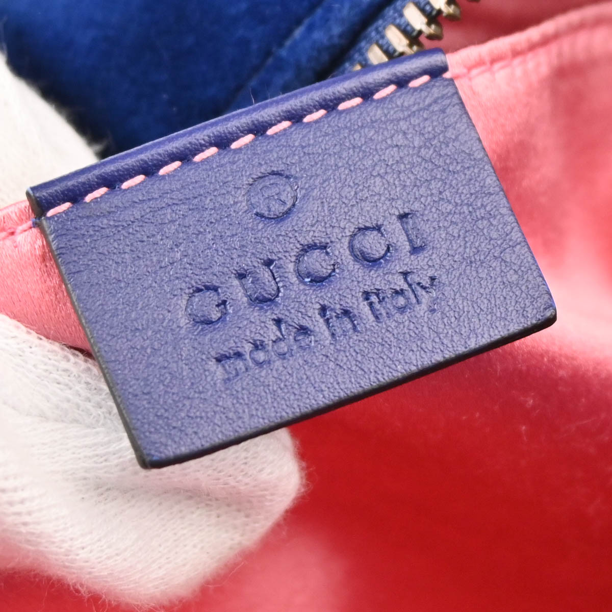 Gucci 2016 Blue Velvet Marmont Shoulder Bag