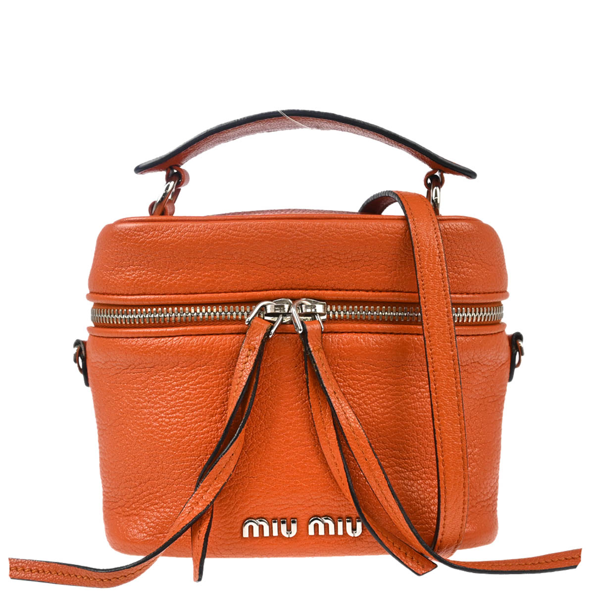 Miu Miu Orange Leather 2way Shoulder Handbag