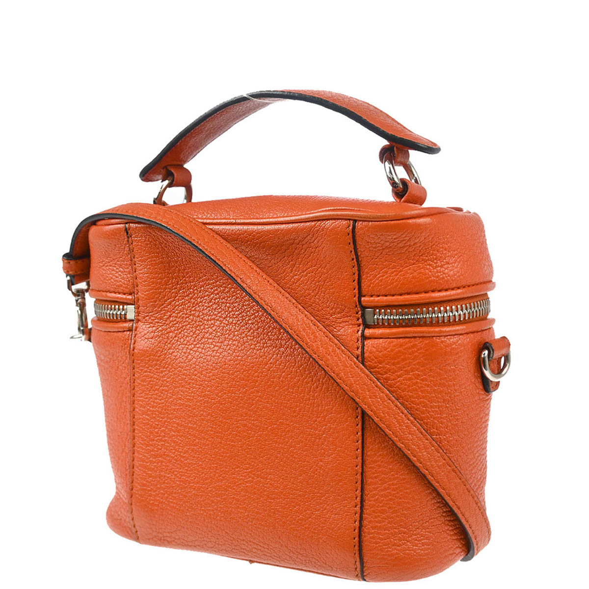 Miu Miu Orange Leather 2way Shoulder Handbag