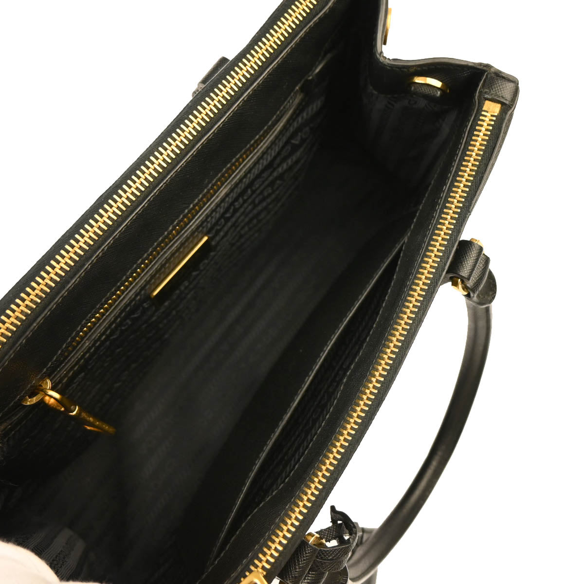 Prada Black Leather 2way Shoulder Handbag