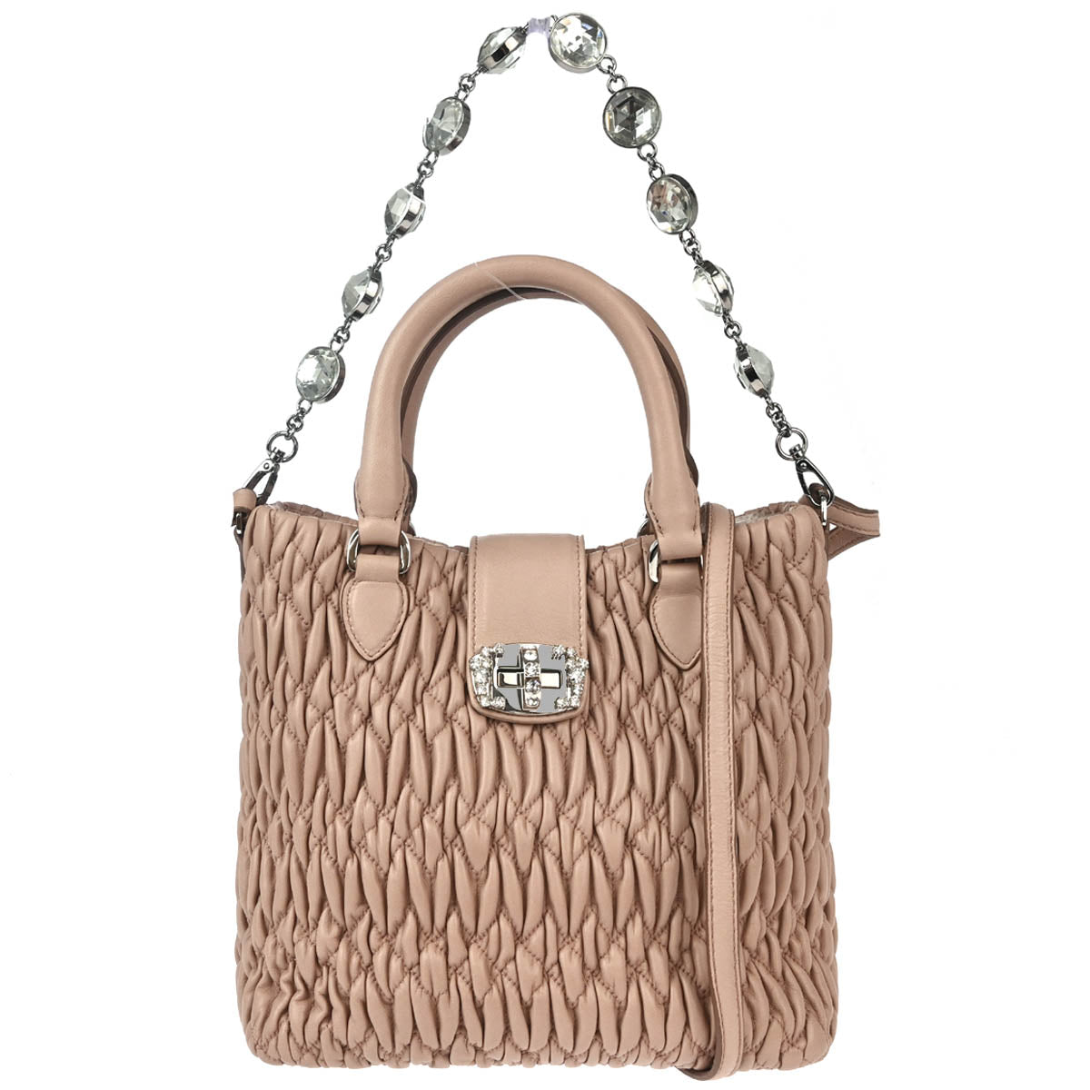 Miu Miu 2016 Lambskin Nappa Crystal Handbag