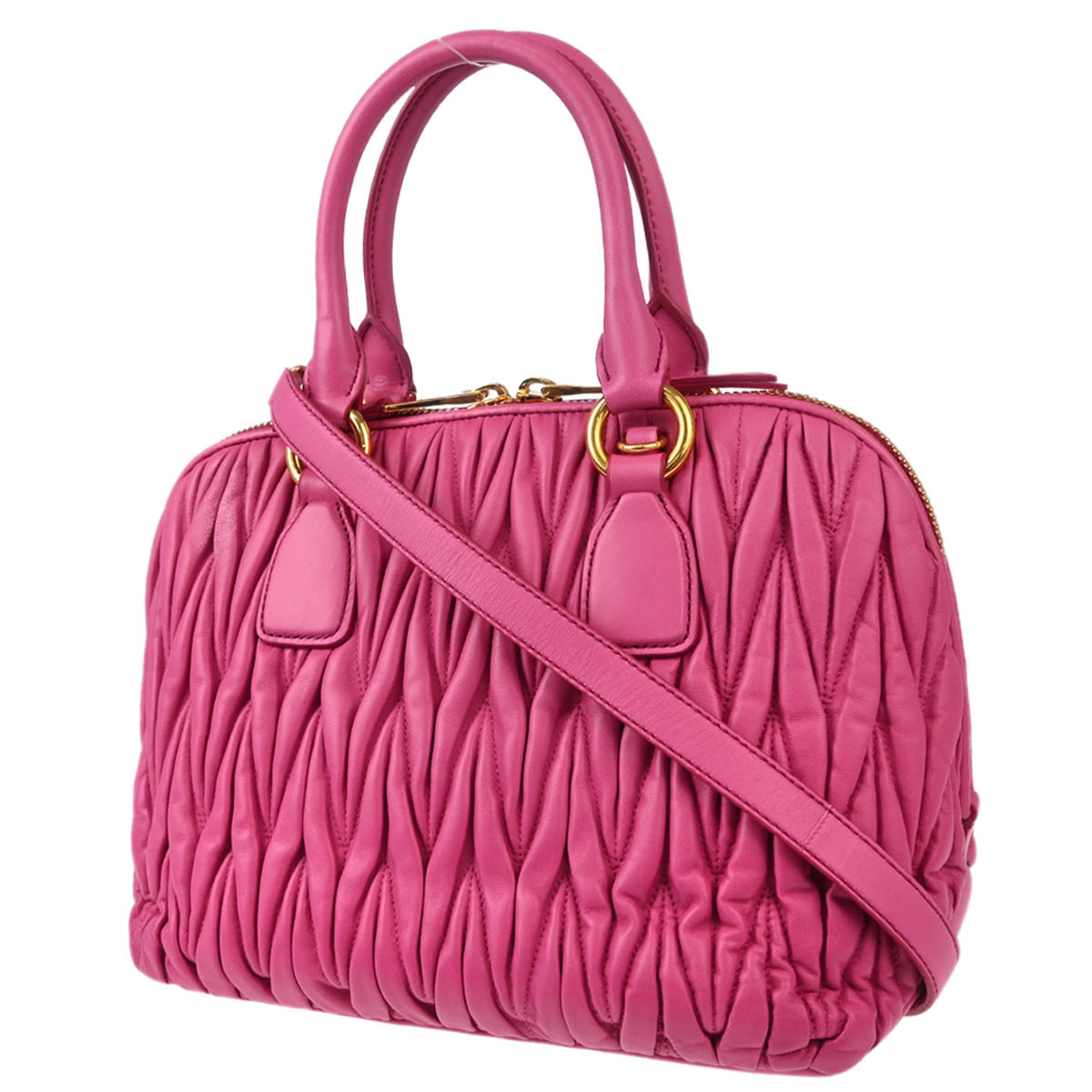 Miu Miu Pink Leather Matelasse 2way Shoulder Handbag