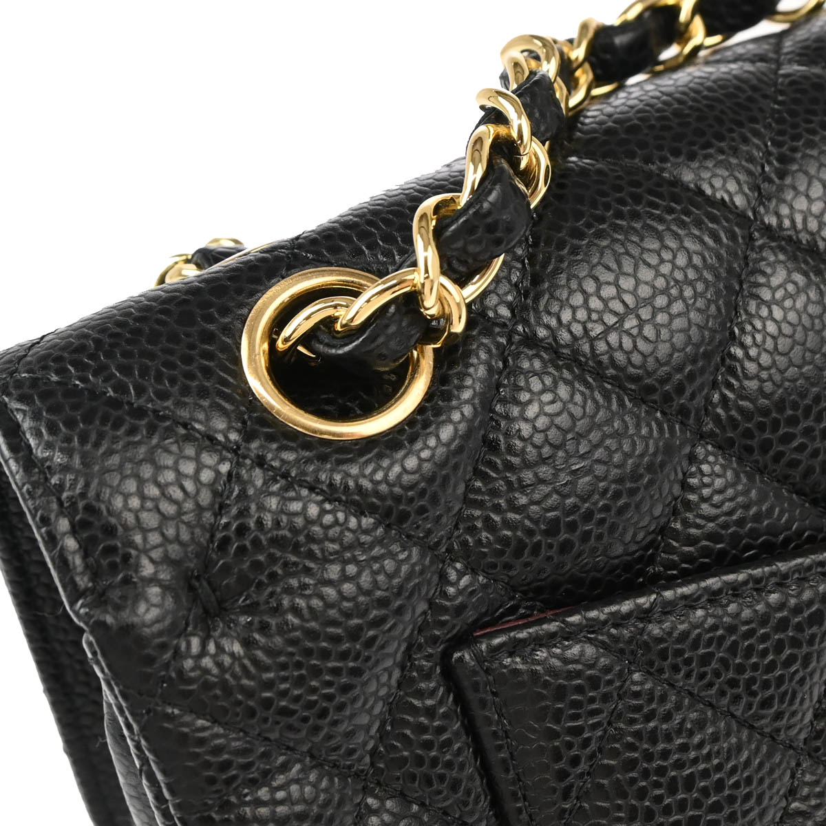 Chanel 2012 Black Caviar Small Classic Double Flap Shoulder Bag