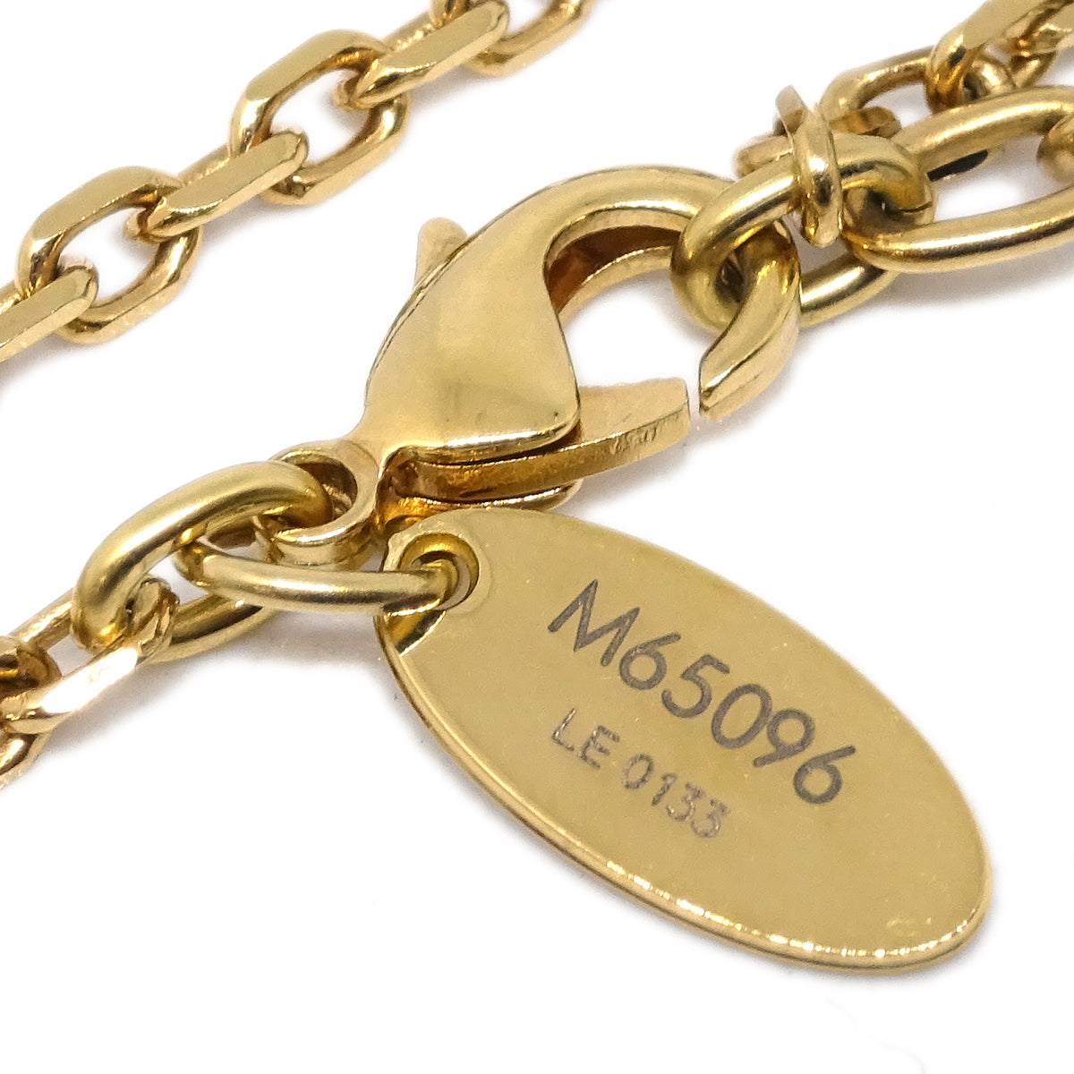 Louis Vuitton 2013 Necklace Rhinestone Gold M65096