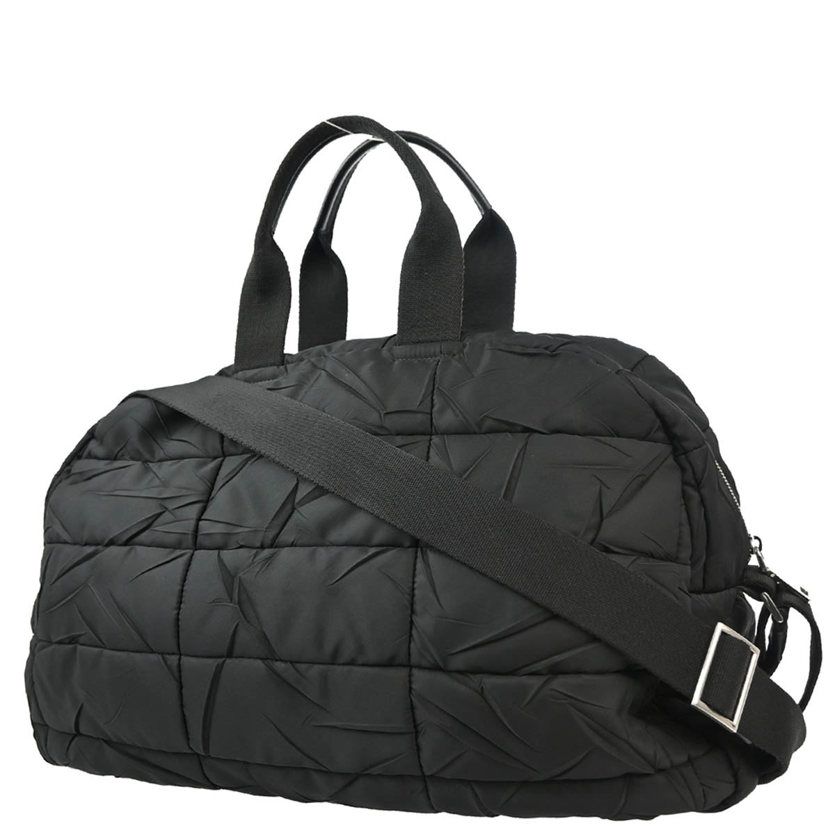 Prada Black Nylon 2way Shoulder Duffel Handbag