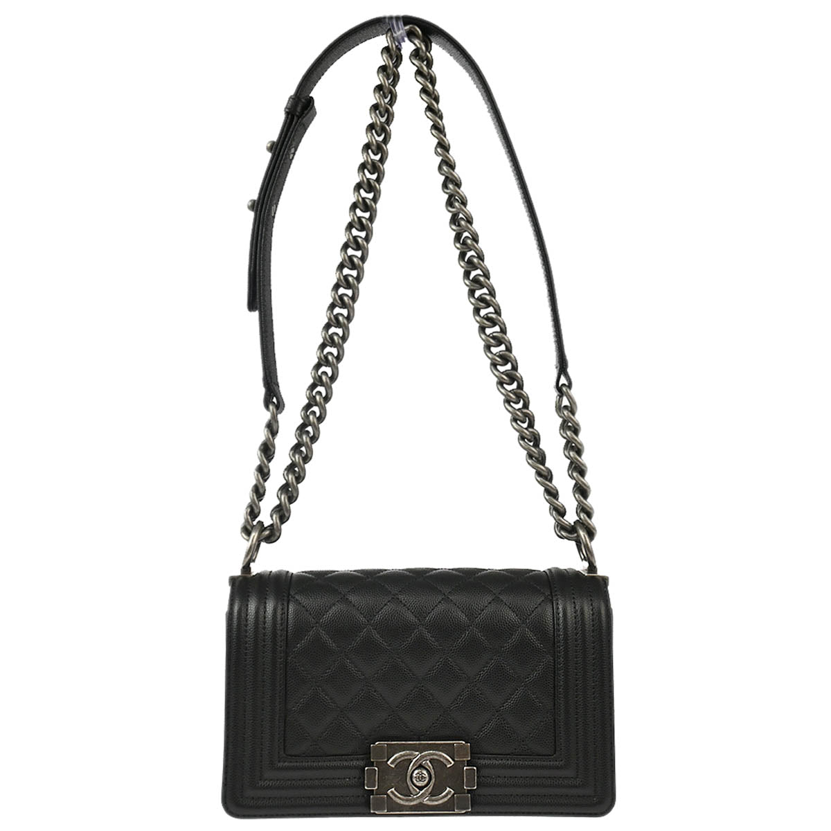 Boy Chanel 2018 Black Caviar Small Chain Shoulder Bag