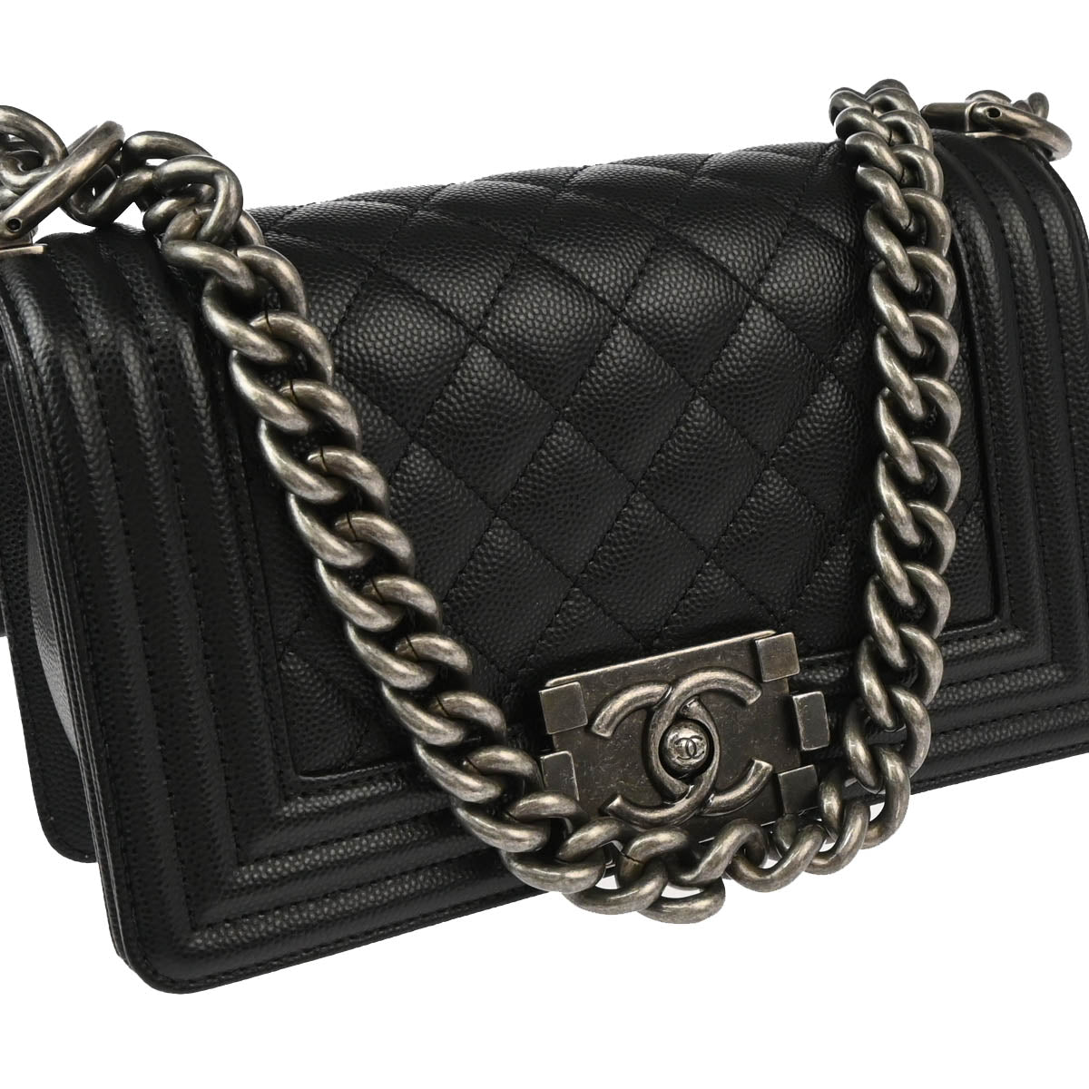 Boy Chanel 2018 Black Caviar Small Chain Shoulder Bag