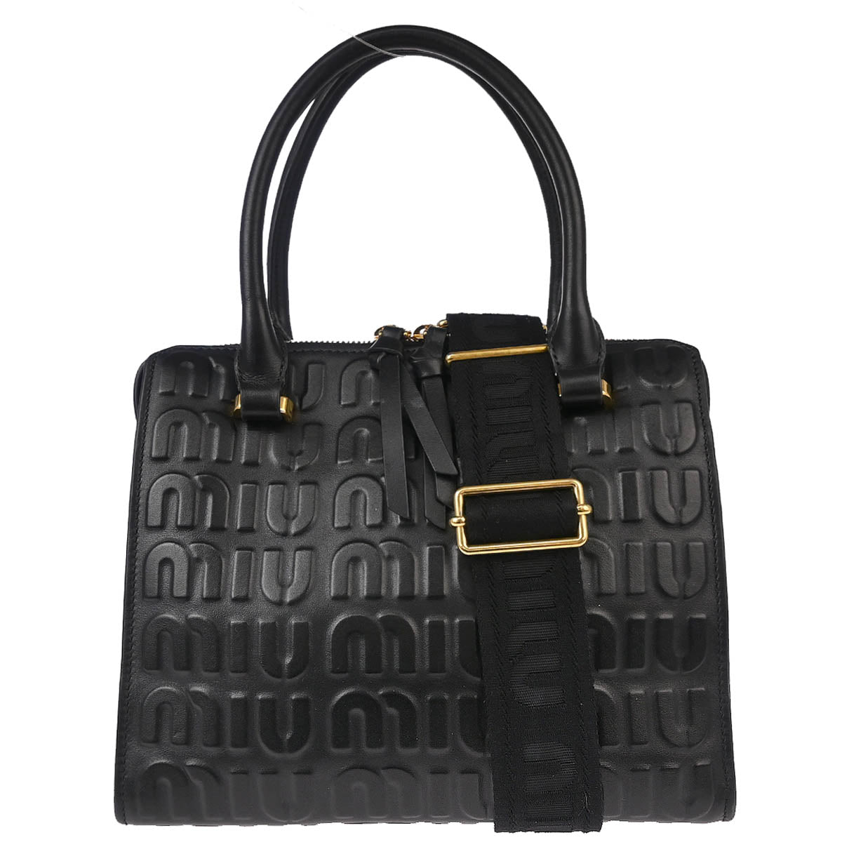 Miu Miu 2022 Black Leather 2way Shoulder Handbag