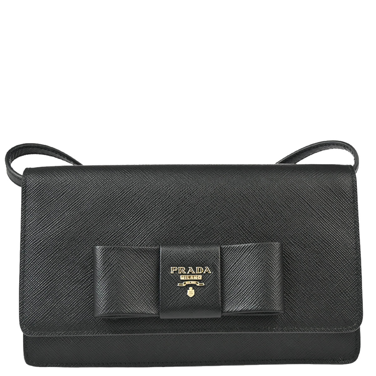 Prada 2016 Saffiano Lux Shoulder Wallet WOC