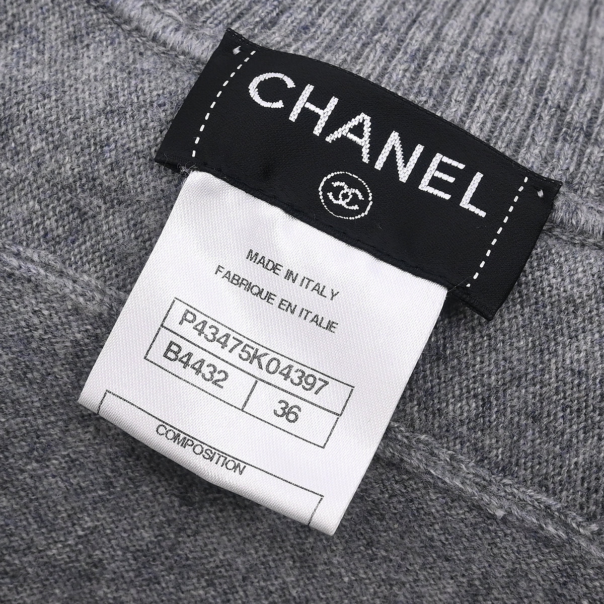 Chanel 2012 Zip Up Knit Sweater Gray #36