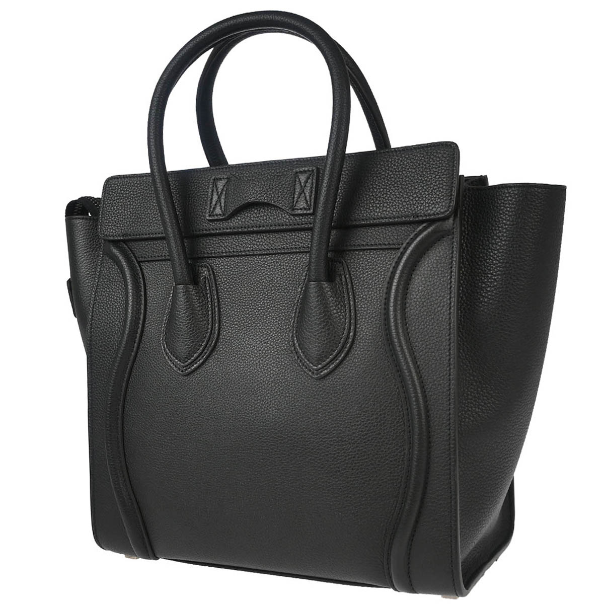 Celine Black Micro Luggage Handbag