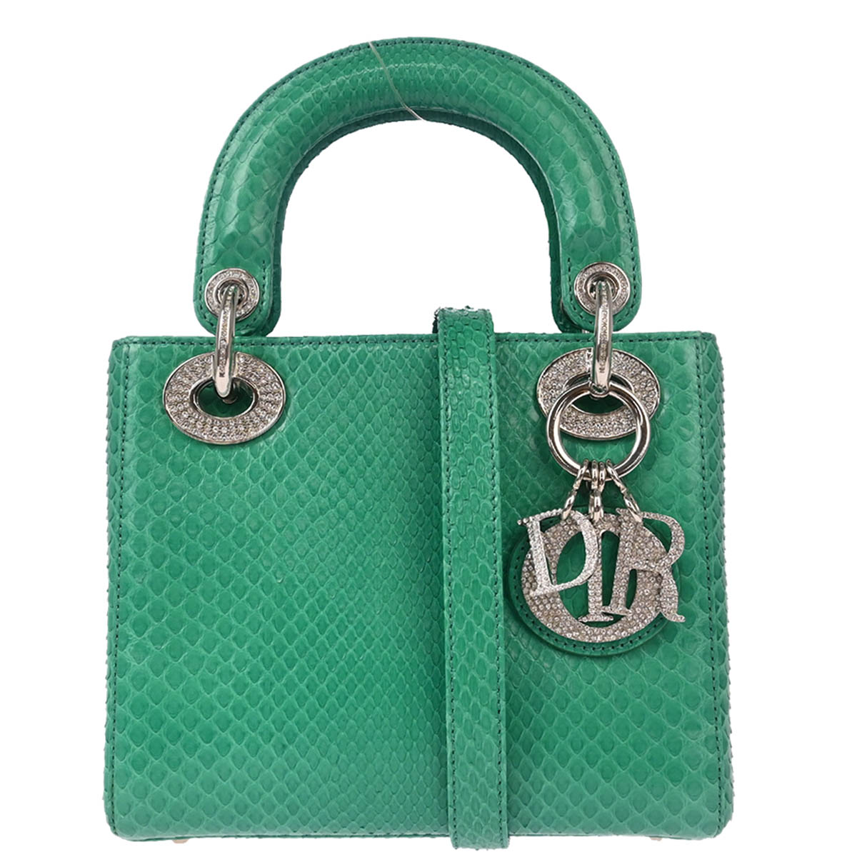 Christian Dior * Green Python Lady Dior Bag Mini Handbag