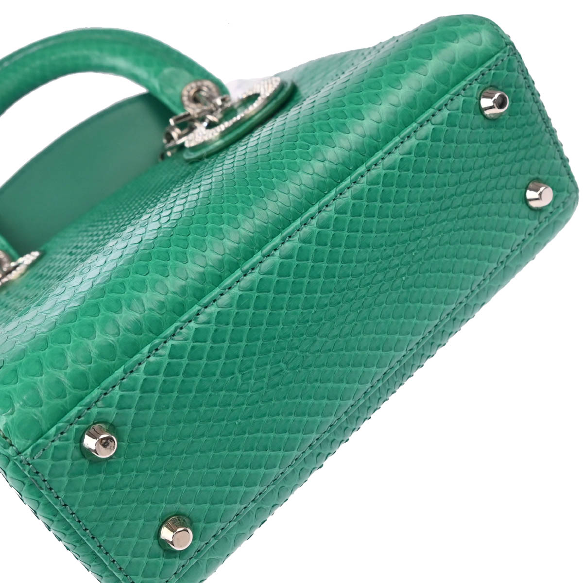 Christian Dior * Green Python Lady Dior Bag Mini Handbag