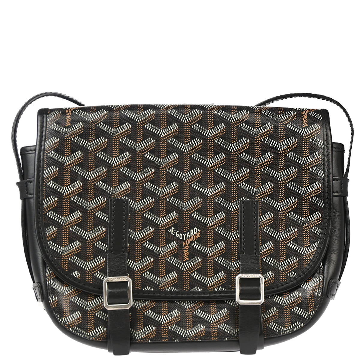 Goyard Black Belvedere PM Shoulder Bag