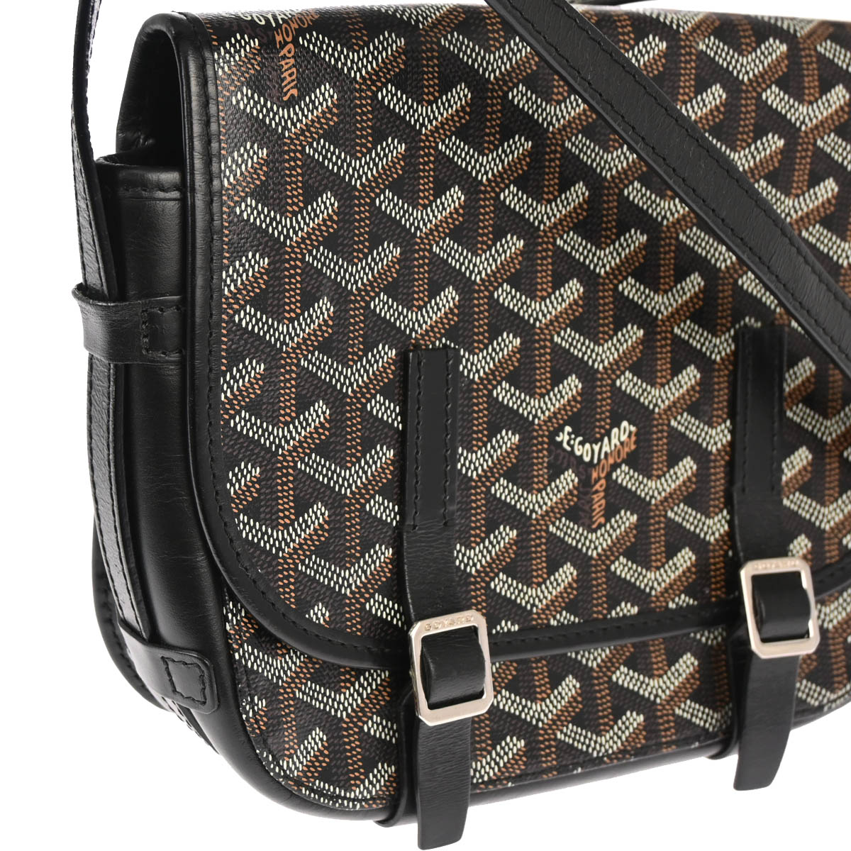 Goyard Black Belvedere PM Shoulder Bag