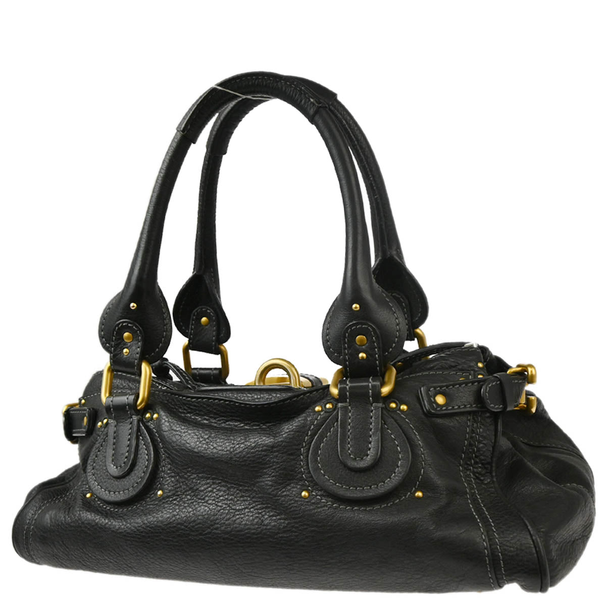 Chloe Black Leather Paddington Handbag