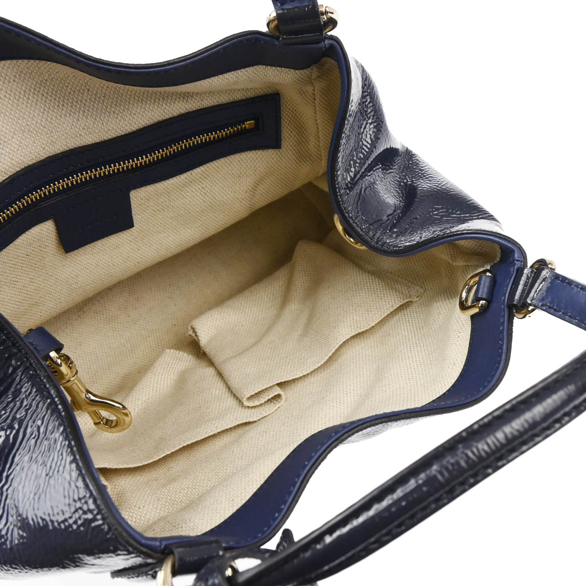 Gucci Navy Leather 2way Shoulder Handbag