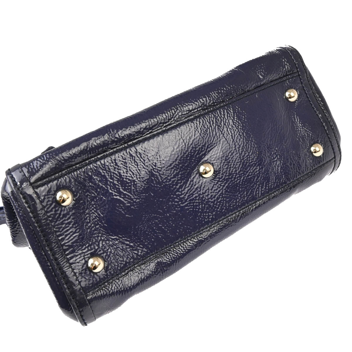 Gucci Navy Leather 2way Shoulder Handbag