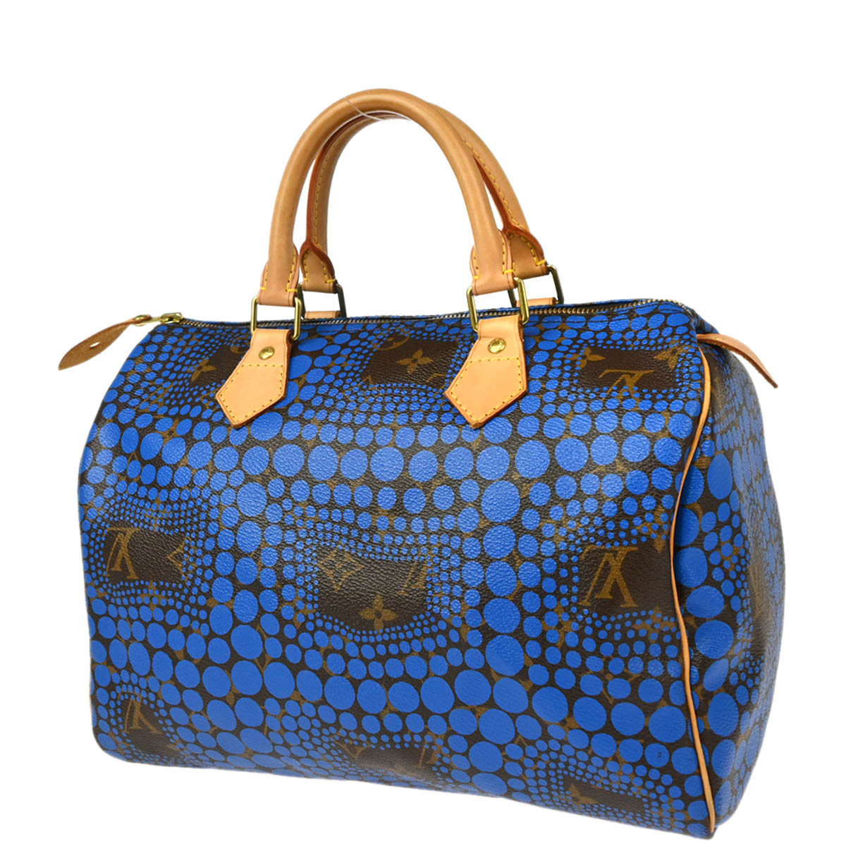 Louis Vuitton 2012 Yayoi Kusama Pumpkin Dot Speedy 30 Handbag M40691