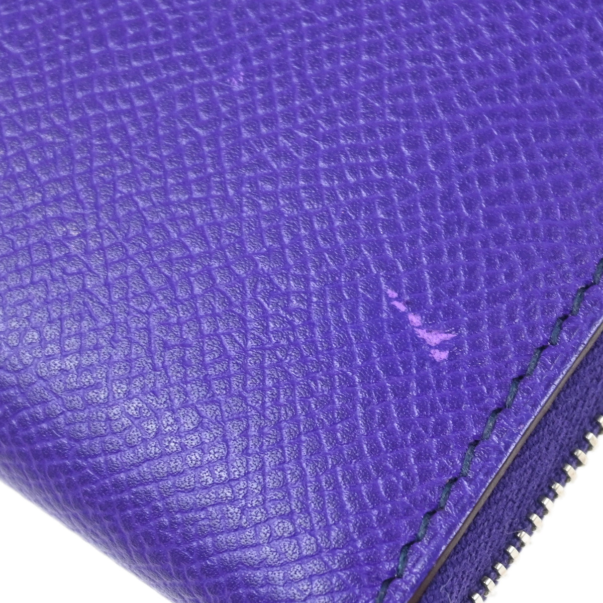 Hermes 2012 Etoupe Anemone Epsom Azap Zip-Around Long Wallet