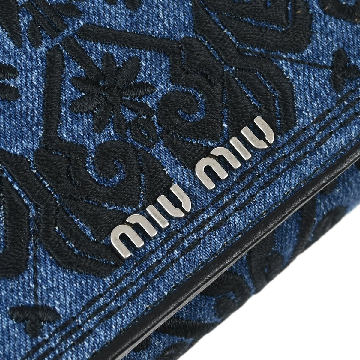 Miu Miu Indigo Denim Wallet Purse