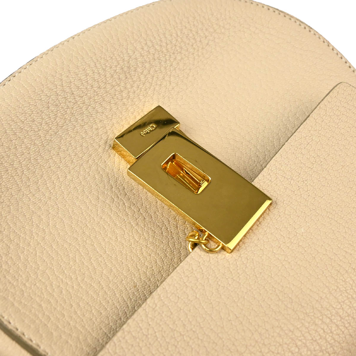 Chloe Beige Drew Chain Shoulder Bag