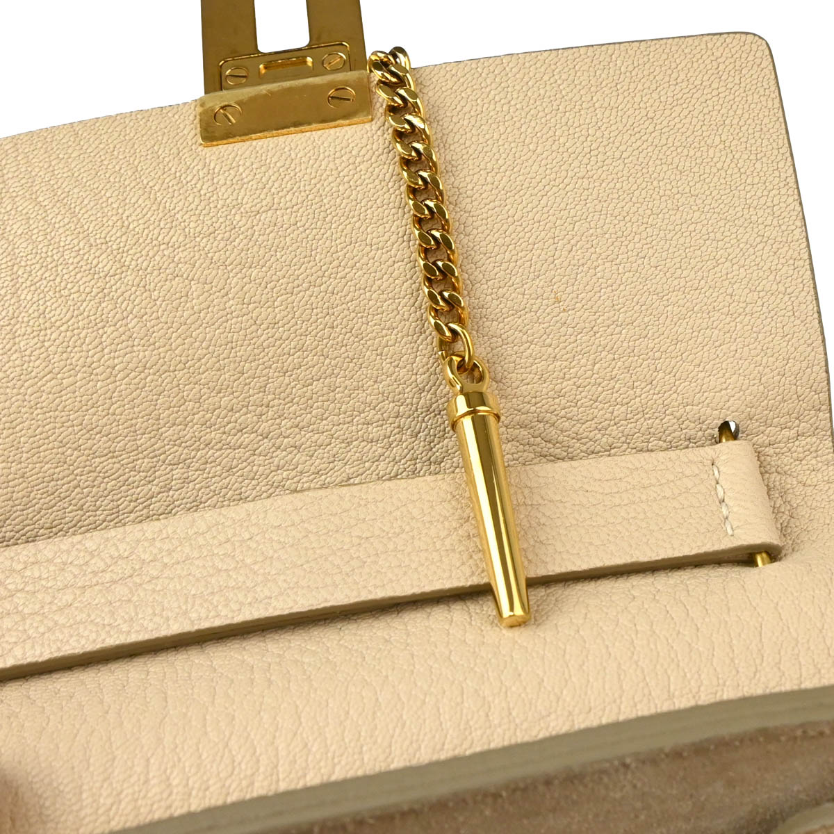 Chloe Beige Drew Chain Shoulder Bag