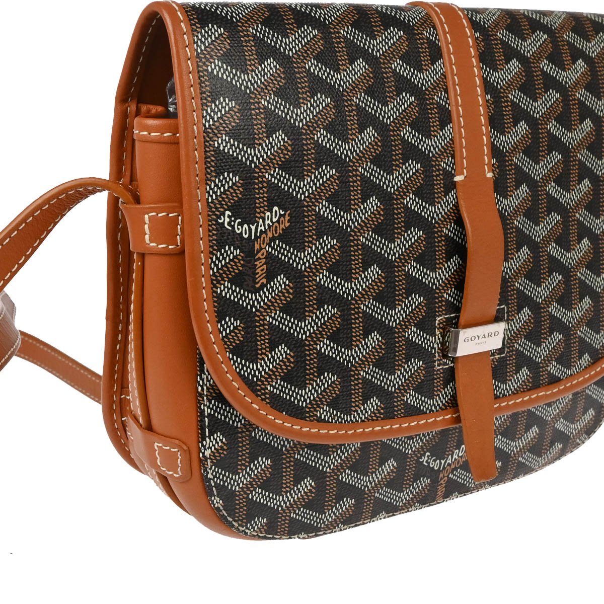 Goyard 2019 Brown Belvedere PM Shoulder Bag