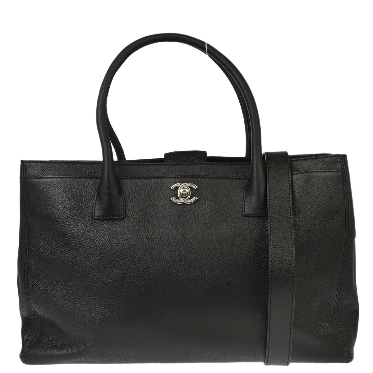 Chanel 2010-2011 Black Deerskin Executive Cerf Tote Bag