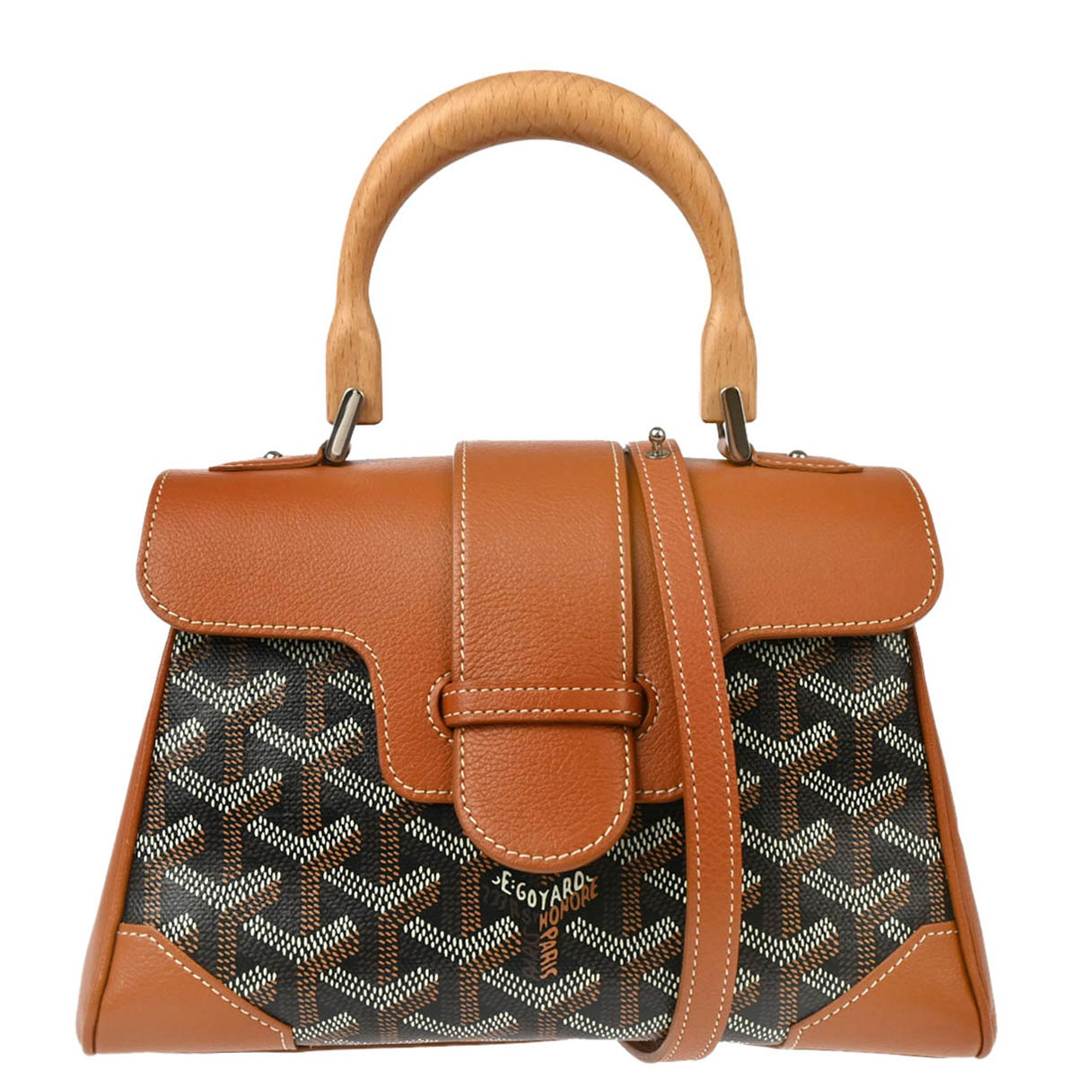 Goyard Brown Saigon Mini 2way Handbag