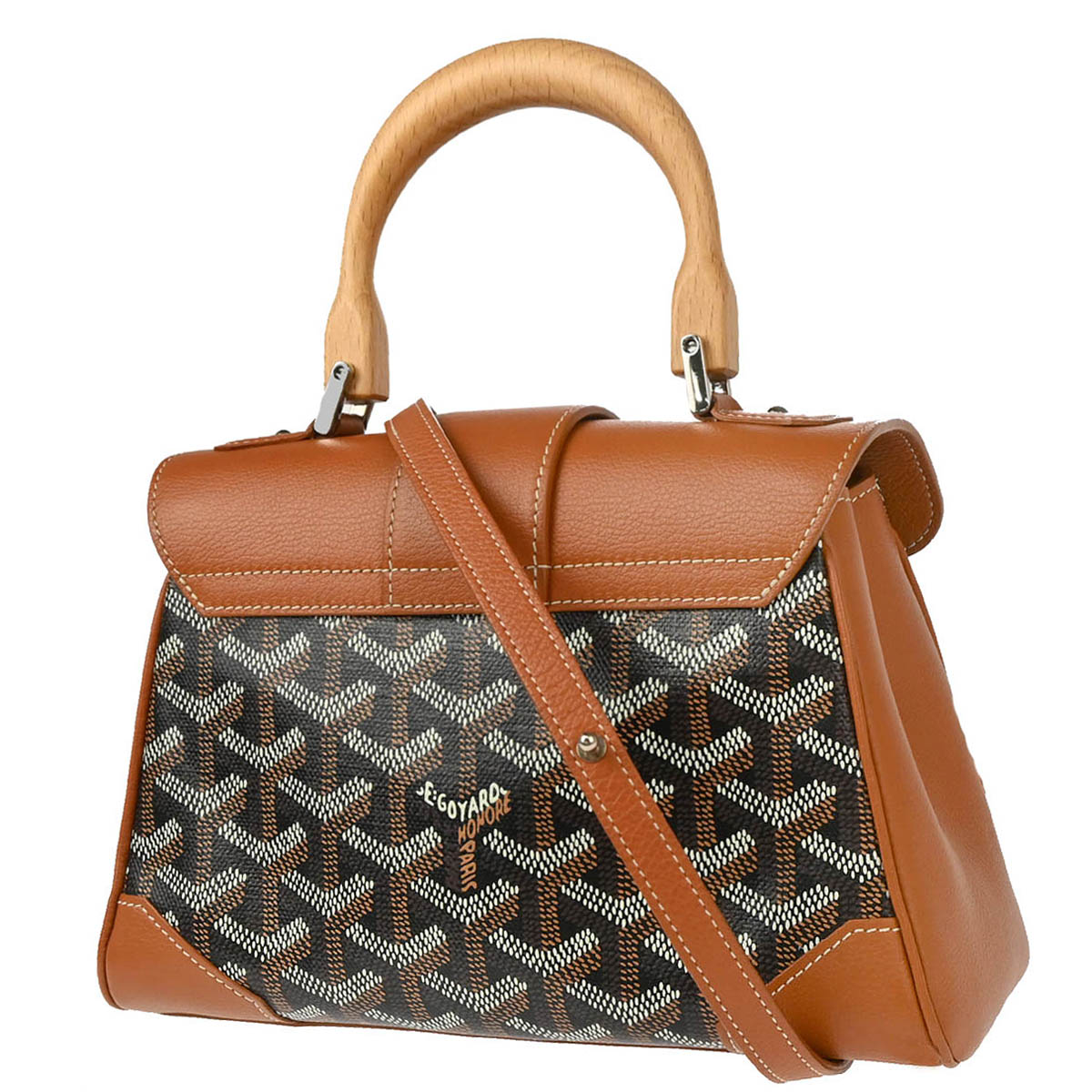 Goyard Brown Saigon Mini 2way Handbag