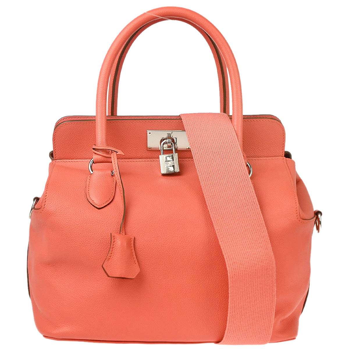 Hermes 2014 Flamingo Evercolor Toolbox 26 2way Shoulder Handbag