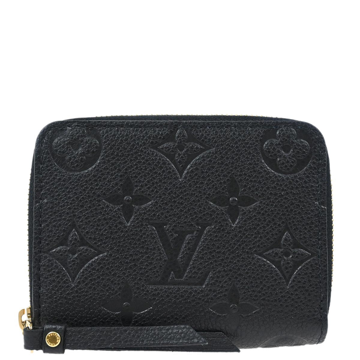 Louis Vuitton Black Monogram Empreinte Zippy Coin Purse Wallet M60574