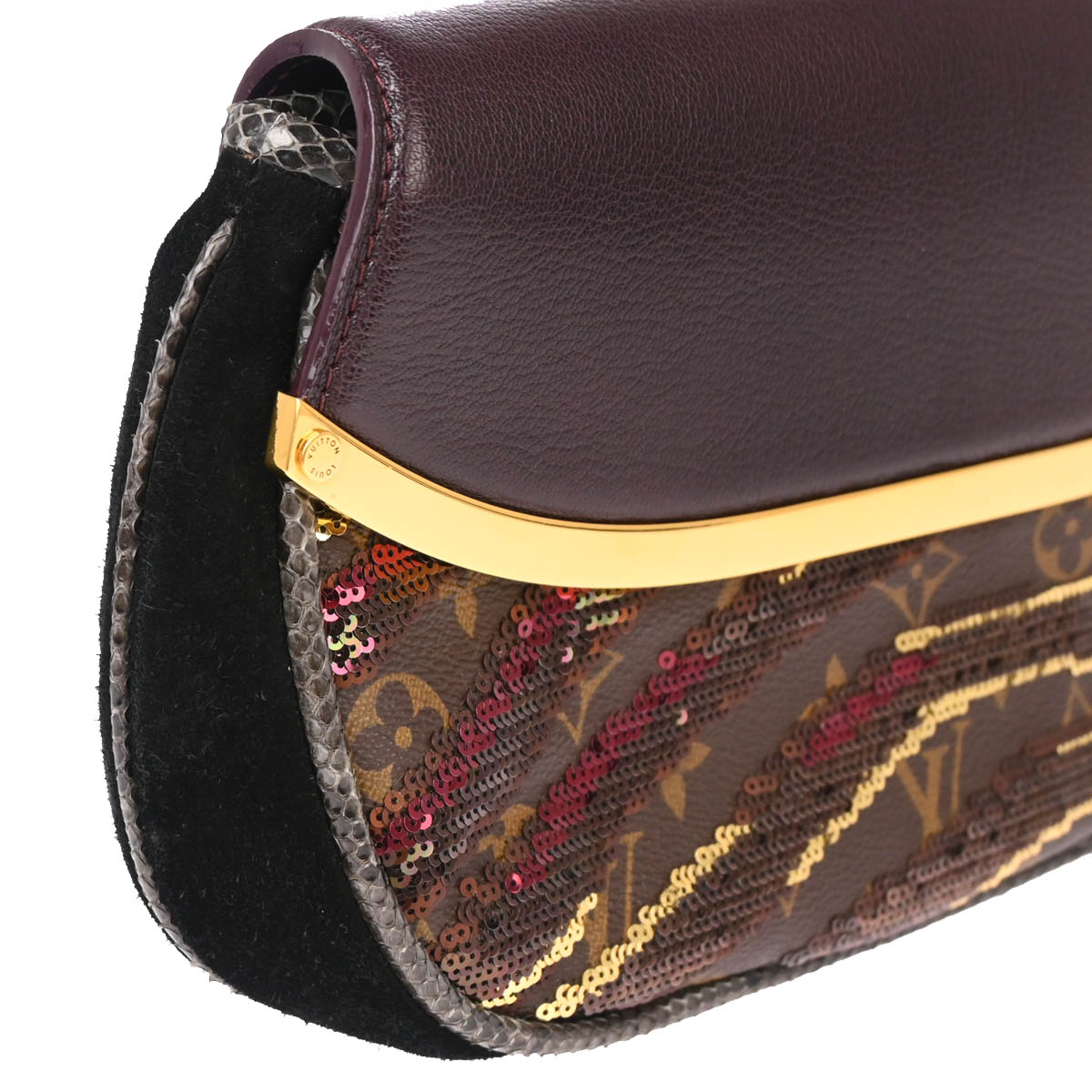 Louis Vuitton 2011 Bordeaux Monogram Savage Tiger Clutch Bag N91109