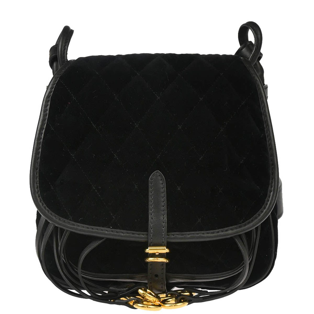 Prada Black Velvet Corsaire Shoulder Bag