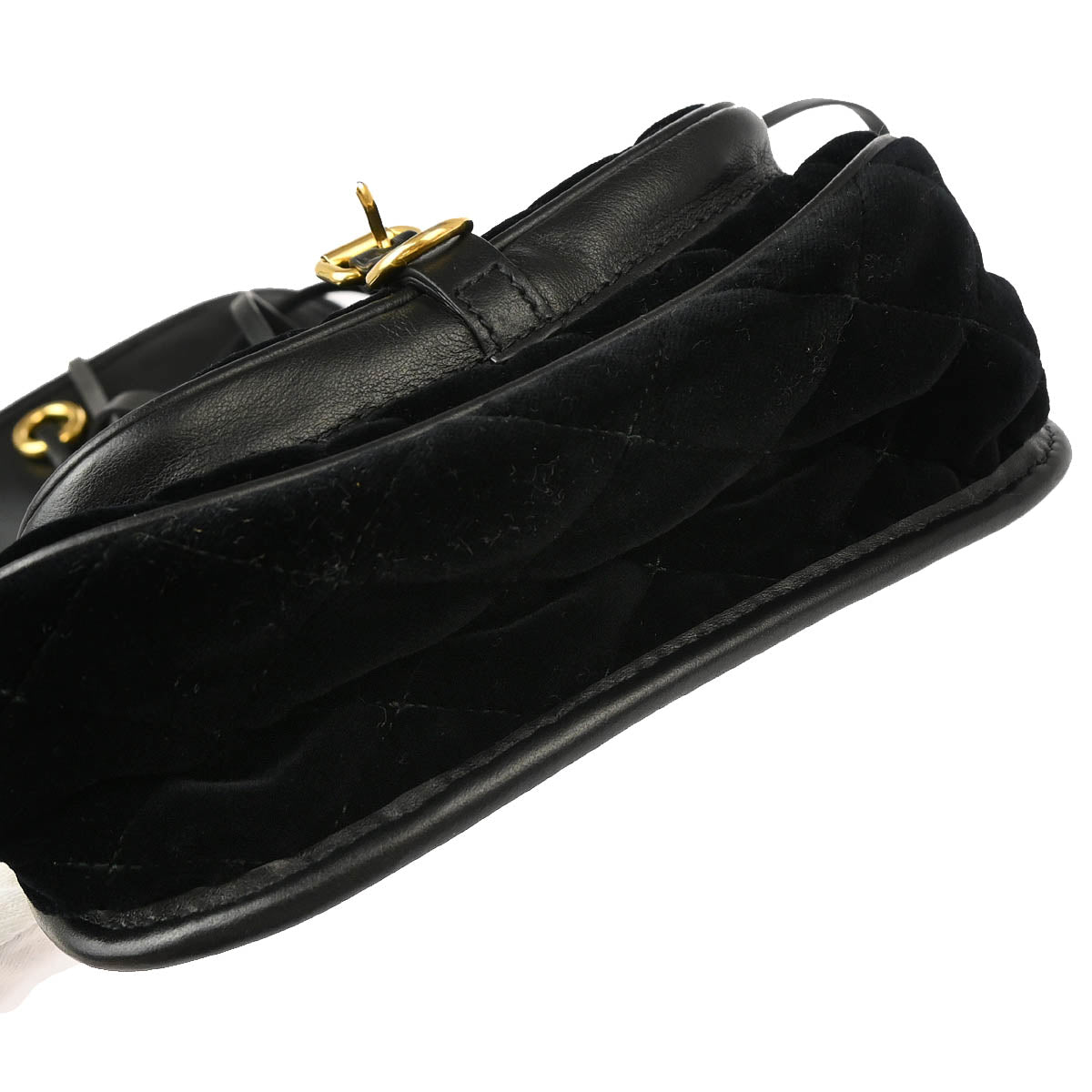 Prada Black Velvet Corsaire Shoulder Bag